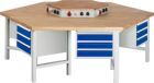 Rau Werkbänke Gruppenwerkbank 4000 Modell 427 Flächenlast 1250 kg 2700 mm breit
