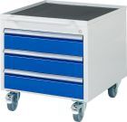 RAU Roll Container Serie 7000 Breite 580 mm 3 Schubladen Größe L