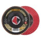 Rhodius JUMBO SPEED P X-LOCK Fächerschleifscheibe 115 x 22,23 mm K60 schräg
