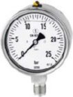 RIEGLER Glyzerinmanometer CrNi-Stahl Sicherheitsa. G 1/2 unten -1 bis 9,0 bar 100 mm