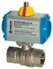 RIEGLER Messingkugelhahn pneumatischer Stellantrieb federöffnend Rp1.1/4