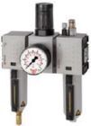 RIEGLER Wartungseinheit 3tlg Futura Metallbehälter BG2 G1/2 0,1 bis 2 bar VA