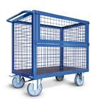 Rotauro Drahtwandwagen mit 1 Längswand halb abklappbar 700 x 1050 x 800 mm