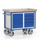Rotauro Fahrbare Werkbank TPE Bereifung und 4 x Schublade 1130 x 690 mm