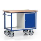Rotauro Fahrbare Werkbank mit großem Ablageschrank und Arbeitsplatte 1130 x 690 mm