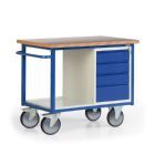 Rotauro Fahrbare Werkbank R6 mit 1 Blechablage und 1 Schrank 1130 x 690 mm