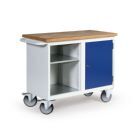 Rotauro Fahrbare Werkbank Serie 300 mit Schiebegriff und Ablage Höhe 930 mm