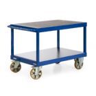 Rotauro Schwerlast Tischwagen Serie R2200 mit Polyurethan Bereifung 1000 x 700 mm
