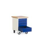 Rotauro Werkstatt Rollcontainer mit 4 Schubladen Multiplexplatte 35 mm