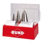 Ruko Blechschälbohrer 4-teilig HSS geschliffen in Polytyrol Kassette Größen 1 bis 3