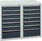 Stumpf Schubladenschrank STS 410 12x100mm 2x200mm lichtgrau anthrazit