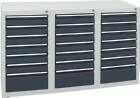 Stumpf Schubladenschrank STS 410 18x100mm 3x200mm lichtgrau anthrazit