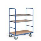 Tauroflex Etagenwagen Basic 3 offene Etagen mit TPE Bereifung 500 x 1040 x 1460 mm