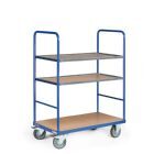 Tauroflex Etagenwagen Basic 3 offene Etagen mit TPE Bereifung 600 x 1190 x 1460 mm