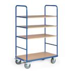 Tauroflex Etagenwagen Basic 4 offene Etagen ohne Bordkante 800 x 1390 x 1760 mm