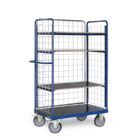 Tauroflex Etagenwagen F6 mit Lenk und Bockrollen 4 Ladeflächen 800 x 1390 x 1800 mm