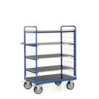 Tauroflex Etagenwagen F6 5 Ladeflächen mit Gitter je 90 kg 600 x 1190 x 1500 mm