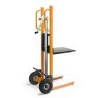 Taurolifter Hubkarre mit Plattform Luftbereifung Traglast 150 kg RAL 1028