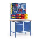 Taurotec Kompakt Werkbänke R6 mit Lochplatten und Schlitzplatte 1130 x 690 x 935 mm