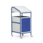 Taurotec Stehpult fahrbar 1 Schrank mit 1 Tür B 576 x H 1200 x T 605 mm RAL 7035