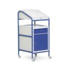 Taurotec Stehpult fahrbar Schrank mit 1 Schublade und 1 Tür RAL 5010