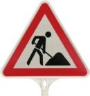 Temka Warnschild Bauarbeiten Folie Typ 2 Seitenlänge 440 mm für Verkehrsleitkegel