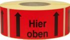 Trans-Pak Hinweis Etiketten Hier oben