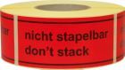 Trans-Pak Hinweis Etiketten nicht stapelbar