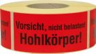 Trans-Pak Hinweis Etiketten Vorsicht Hohlkörper