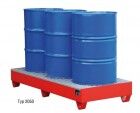 Bauer Auffangwanne Typ 2050 orange mit Gitterrost Lagerung von max. 3x 200l Fässer