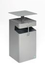 Var Ascher Abfallsammler mit Dach B 45 silber