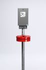 VAR Hundetoilette DS 7 Wandkonsole rot mit Metalldeckel 2100 mm