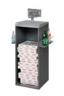 VAR Pizzakartonsammler 1 silber eisenglimmer 420 x 620 x 1037 mm
