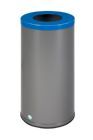 VAR Wertstoffsammelgerät 70 Liter blau eisenglimmer 435 x 435 x 760 mm