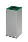 VAR Wertstoffsammelgerät WSG Quadro 79 silber grün 360 x 360 x 755 mm