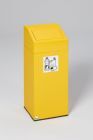 Var Wertstoffsammler aus Stahl 890 mm hoch gelb 76 Liter