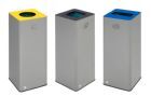 Var Wertstoffsammler Quadro 79 silber enzianblau 700 x 320 x 320 mm