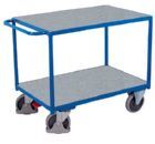 Variofit Schwerer Tischwagen mit 2 Zinkblechladeflächen 1190x700x920mm
