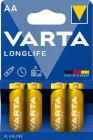 VARTA Batterie LONGLIFE Mignon AA LR 6 4er Blister