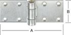 Vormann Scharnier 130 x 50 x 4 mm extrastark verzinkt
