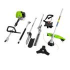 Zipper Gartenpflege Set mit 3 Aufsetzköpfe und Verlängerungen