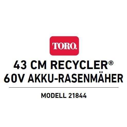 Toro Akku Rasenmäher 43 cm Akku mit Antrieb + Recycler Flex Force Power 60 V Produktbild Toro Akku Rasenmäher 43 cm Akku mit Antrieb + Recycler Flex Force Power 60 V bild 2