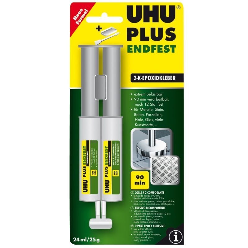 UHU Plus Endfest 2 Komponentenepoxidkleber Spritze mit 25 Gramm Produktbild UHU Plus Endfest 2 Komponentenepoxidkleber Spritze mit 25 Gramm