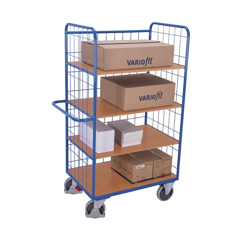 Variofit Etagenwagen klappbaren Etagenböden 1400 x 800 x 1890 mm Produktbild Variofit Etagenwagen klappbaren Etagenböden 1400 x 800 x 1890 mm