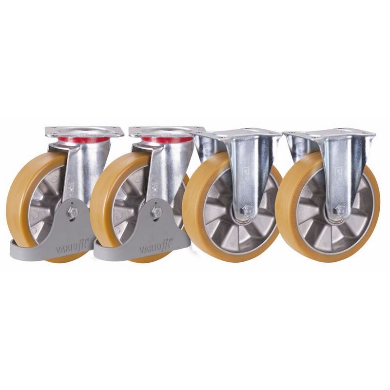 Variofit Polyurethanräder 92° Shore Satz Durchmesser 200mm Produktbild Variofit Polyurethanräder 92° Shore Satz Durchmesser 200mm