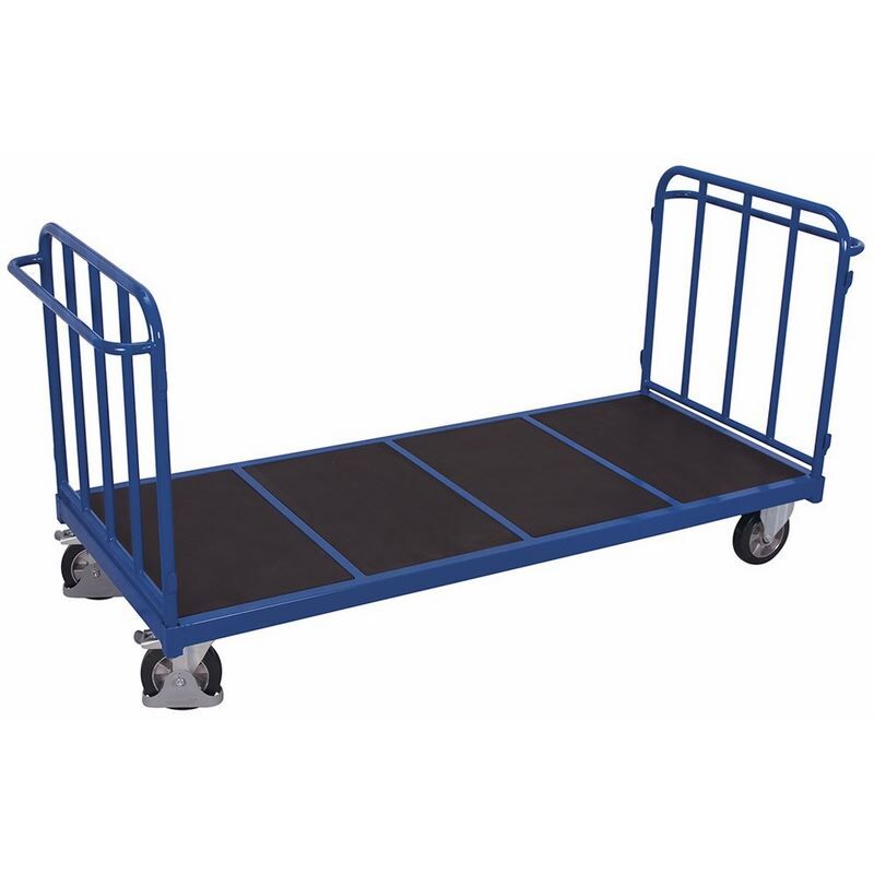 Variofit Doppel Stirnwandwagen mit senkrechten Streben 1875x900x1105mm Produktbild Variofit Doppel Stirnwandwagen mit senkrechten Streben 1875x900x1105mm