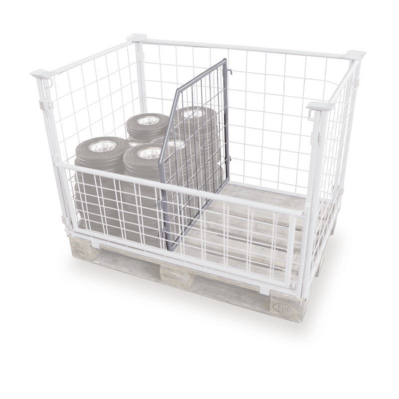 Variofit Palettenaufsatz Trenngitter schräg verzinkt 750x500/1000mm Produktbild Variofit Palettenaufsatz Trenngitter schräg verzinkt 750x500/1000mm