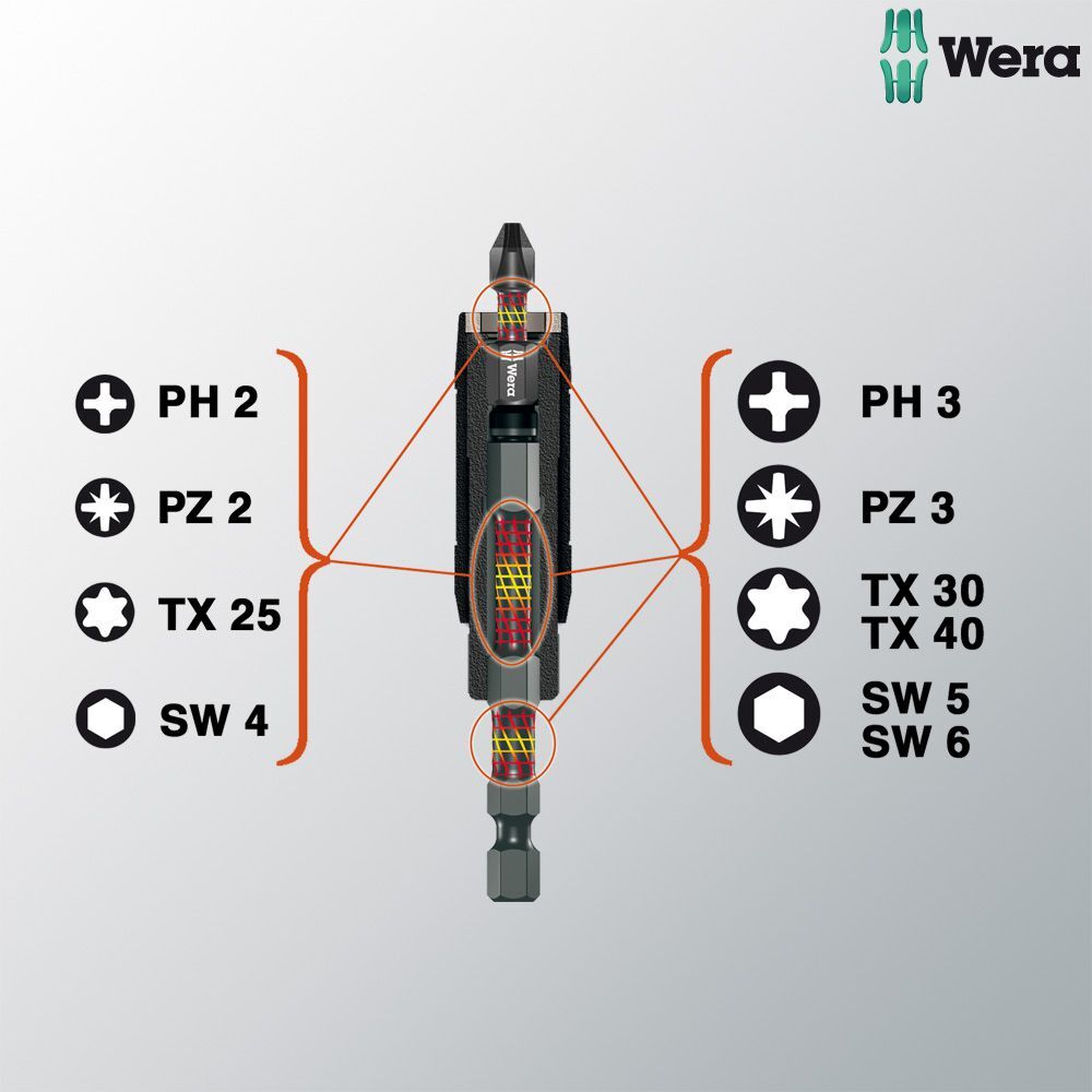 Wera Bit-Sortiment Impaktor 30tlg. gemischt Produktbild Wera Bit-Sortiment Impaktor 30tlg. gemischt bild 11