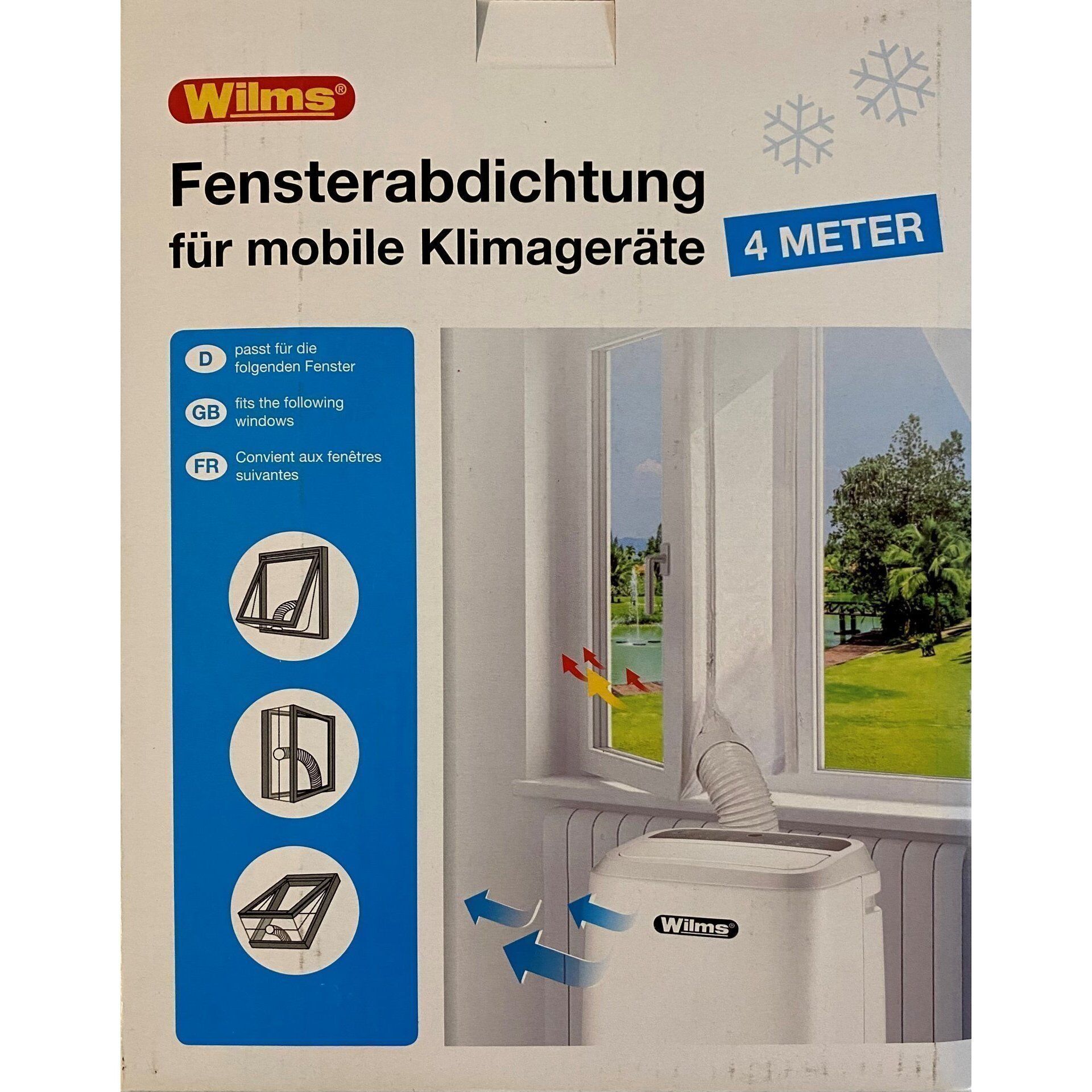 Wilms Fensterabdichtung 4m für Klima Kombigerät AC 12 und AC 18 Produktbild Wilms Fensterabdichtung 4m für Klima Kombigerät AC 12 und AC 18