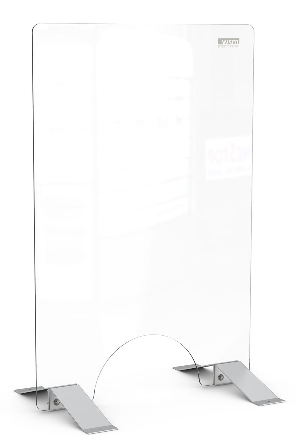 WSM Desk Protect Design Thekenschutz Spuckschutz 600 x 900 mm Produktbild WSM Desk Protect Design Thekenschutz Spuckschutz 600 x 900 mm